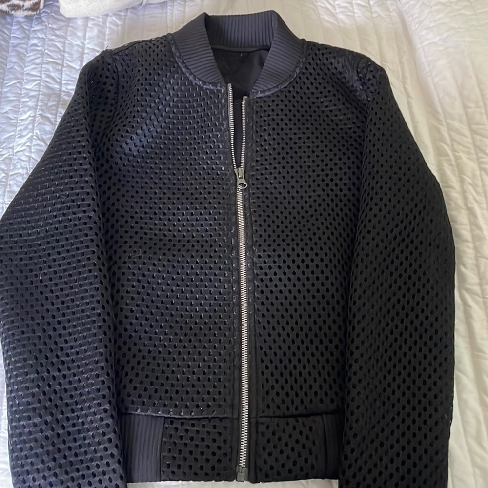 Alo yoga full zip bomber jacket